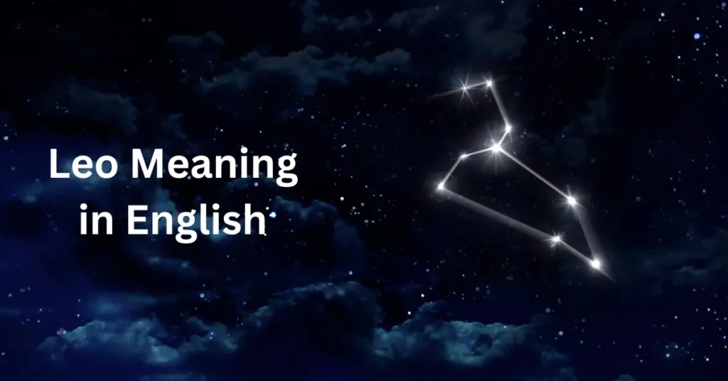 Leo Meaning in English