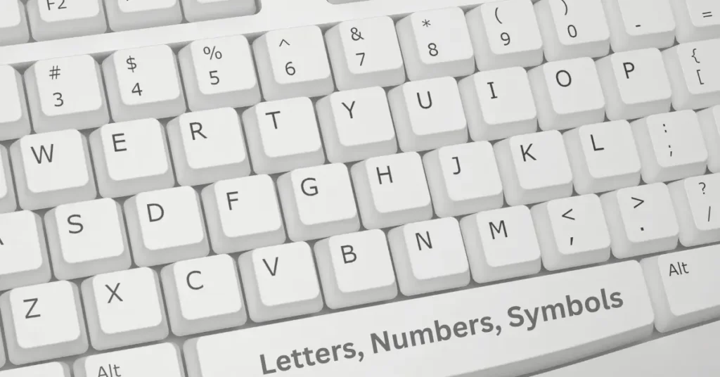 Letters, Numbers, Symbols