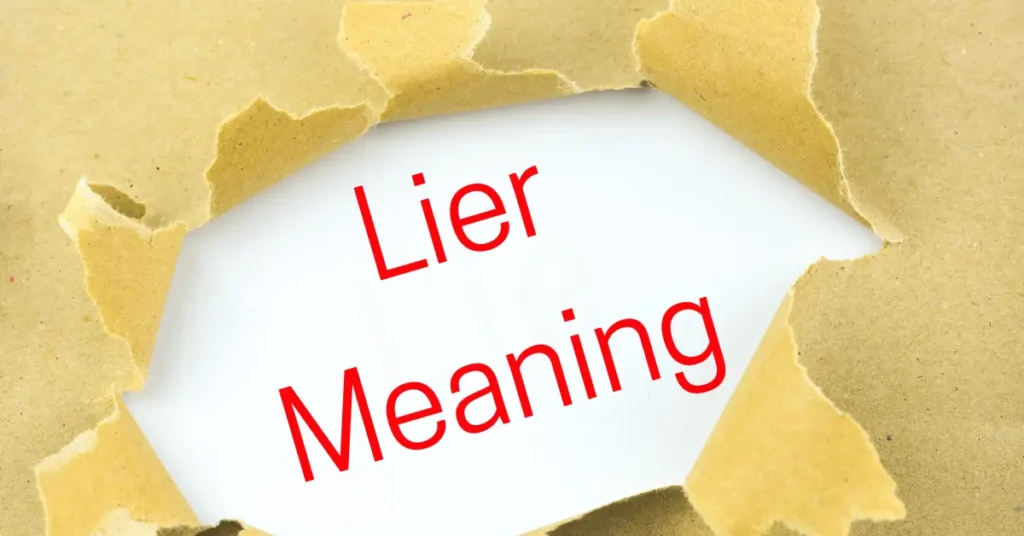 Lier Meaning